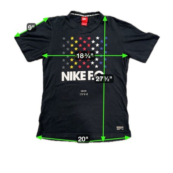 NIKE Authentic F.C. Golden Star Since 1994 Goal Men's T-Shirt Black Large - Picture 2 of 6